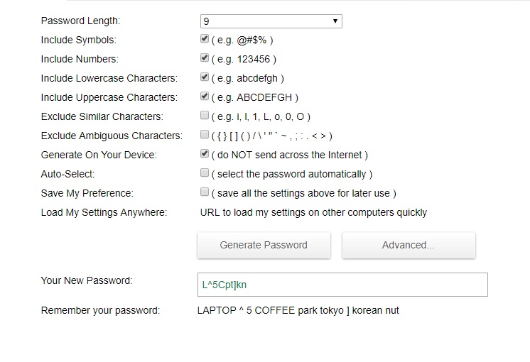 Use Password Generator And Note It